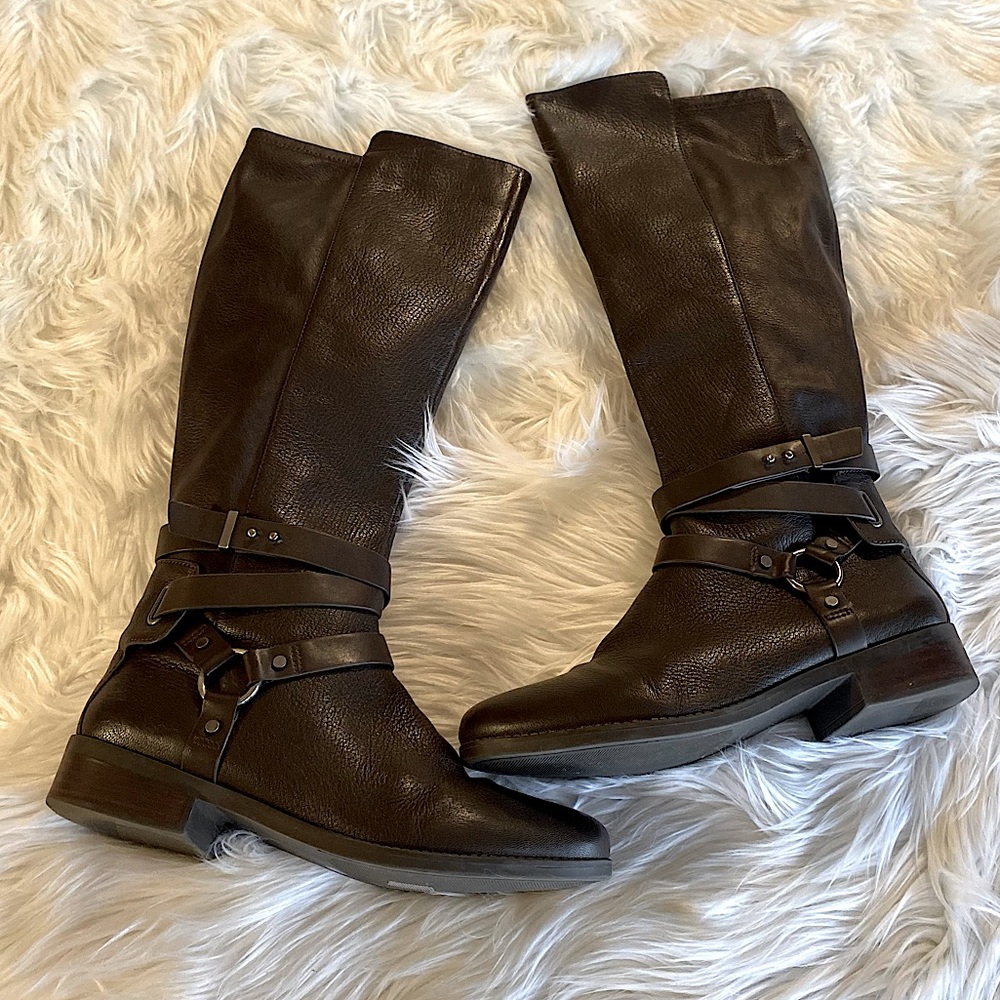 BCBG Generation brown leather riding boots size 10 m